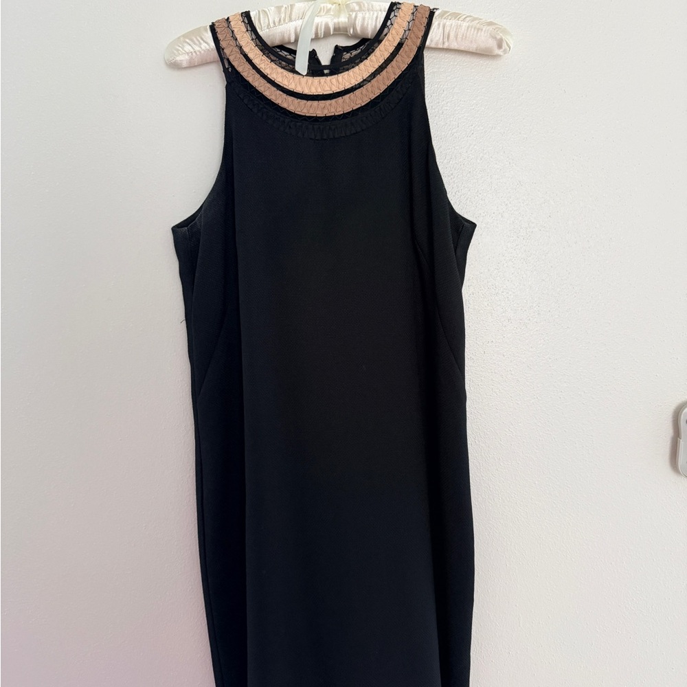 Ann Taylor Black and Gold Mini Dress